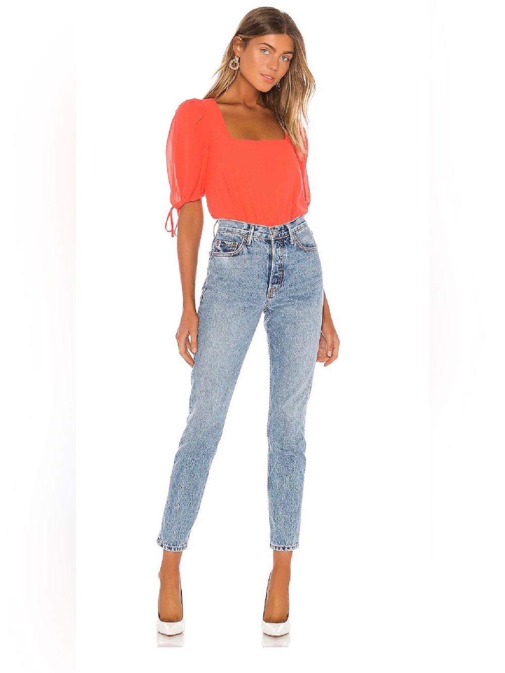 Lovers and friends :Stardust Bodysuit in Coral Red